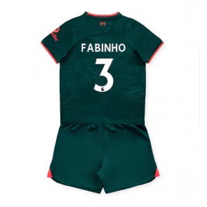 Liverpool Fabinho #3 kläder Barn 2022-23 Tredje Tröja Kortärmad (+ korta byxor)